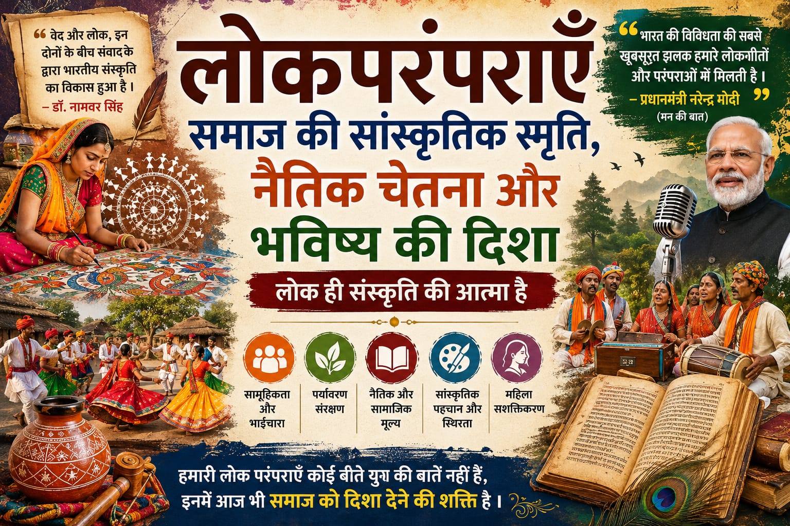 You are currently viewing लोकपरंपराएँ: भारतीय संस्कृति और सामाजिक मूल्यों की धरोहर